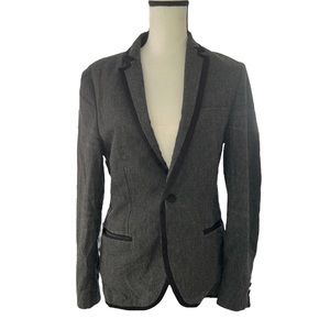 Preowned Zara Man blazer / jacket USA 36 gray pockets made in Romania